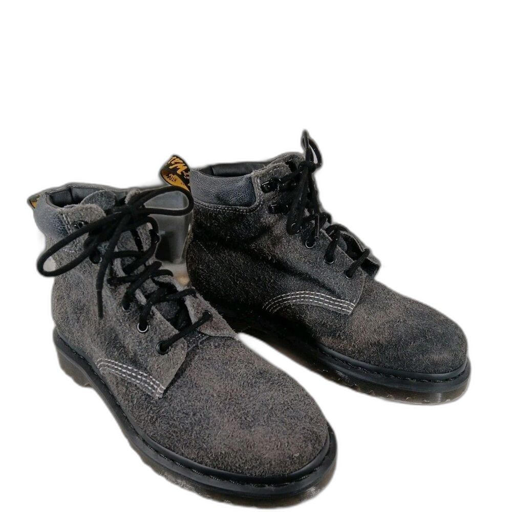 Dr Martens 939 Boots Women's 8 Men's 7 Gray Suede Leather Combat Lug Sole